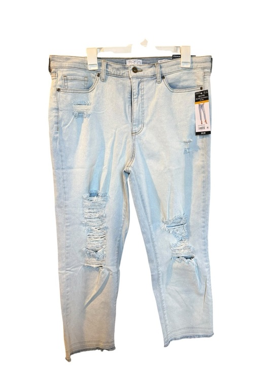 sofia by sofia vergara Denim - sofia by sofia vergara Light Wash Distressed Boyfriend Jeans